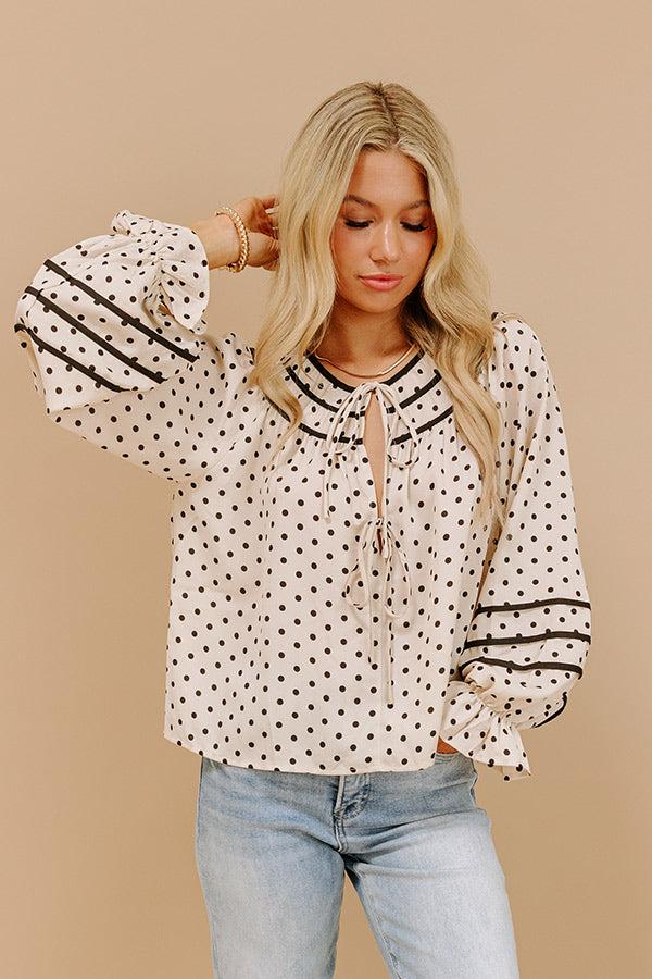 impressions Right On Cue Front Tie Top