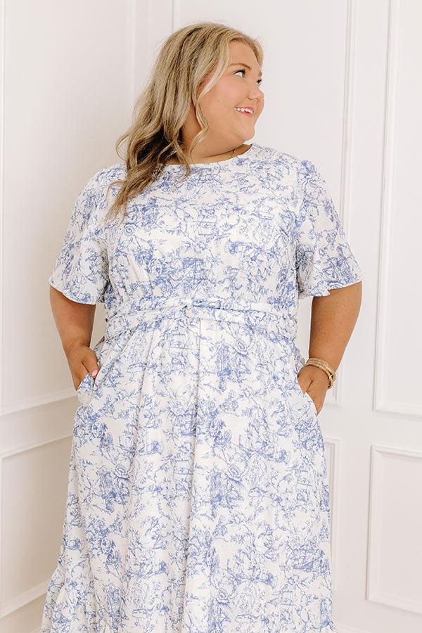 Impressions Sail And Petals Midi Dress Curves