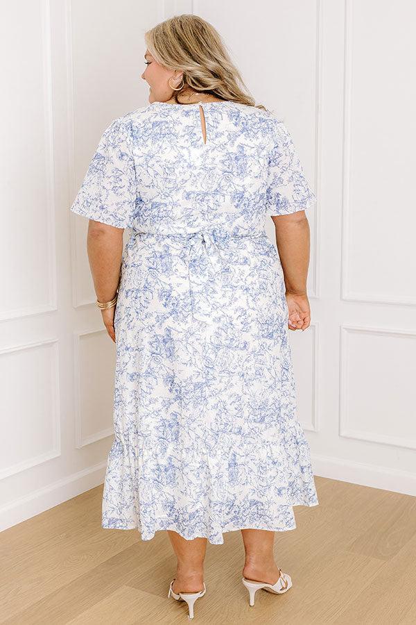 Impressions Sail And Petals Midi Dress Curves