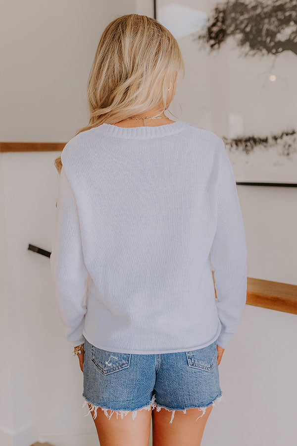 Impressions Sail Away Knit Sweater In White