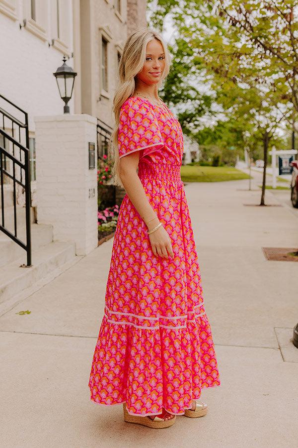 Impressions Santorini Bliss Maxi Dress In Pink