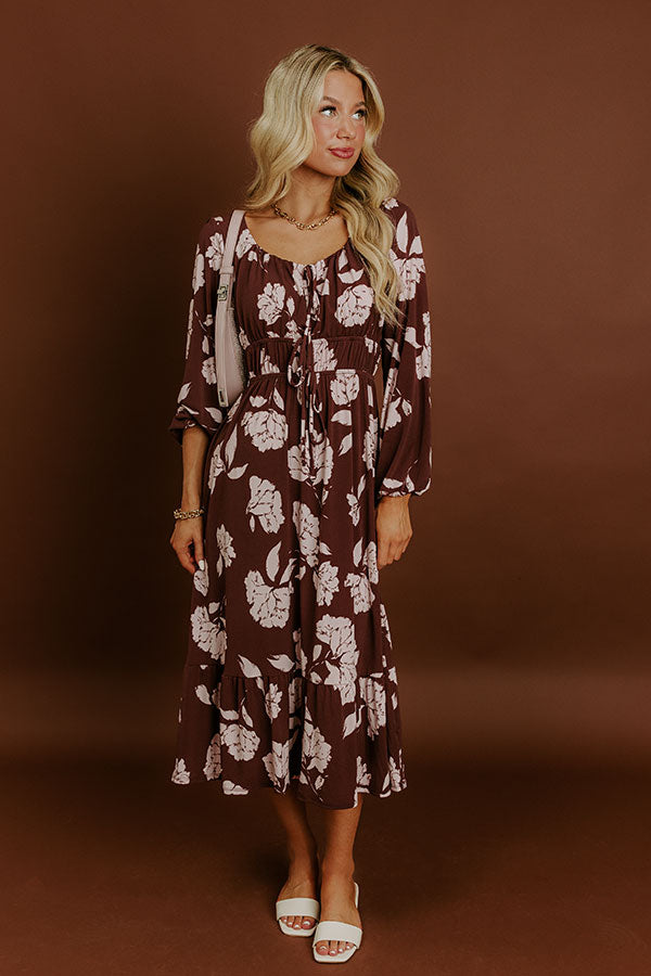 Impressions Savannah Weekend Floral Midi Dress
