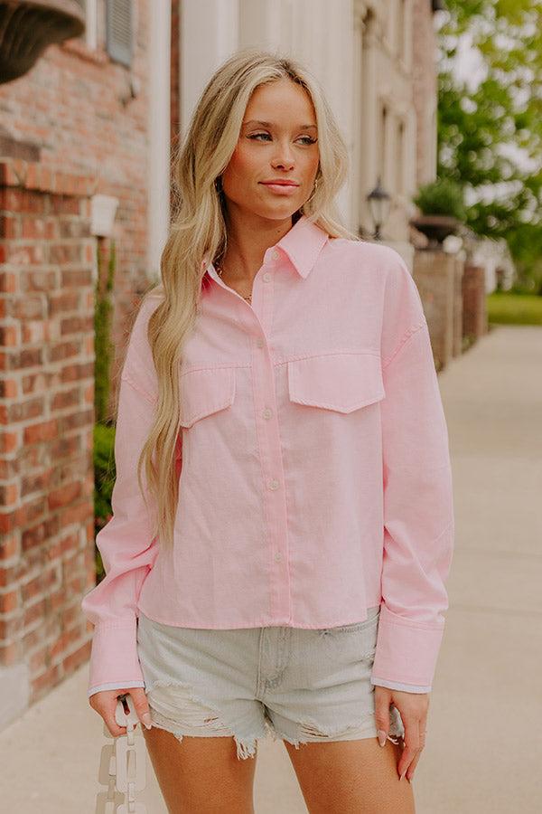 impressions Savvy Chic Button Down Top