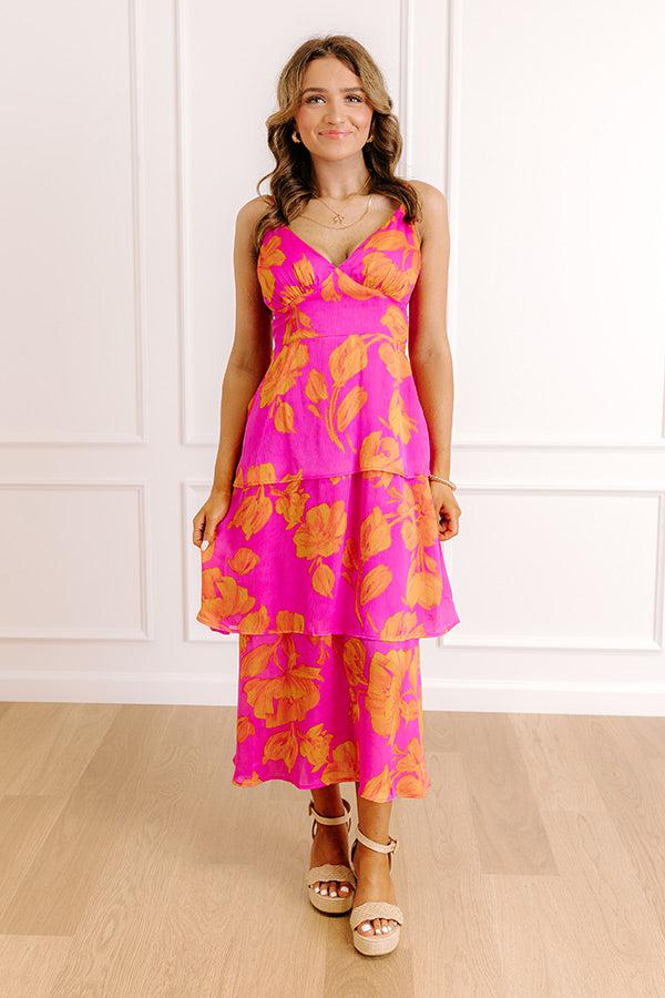 Impressions Serene Energy Floral Midi Dress