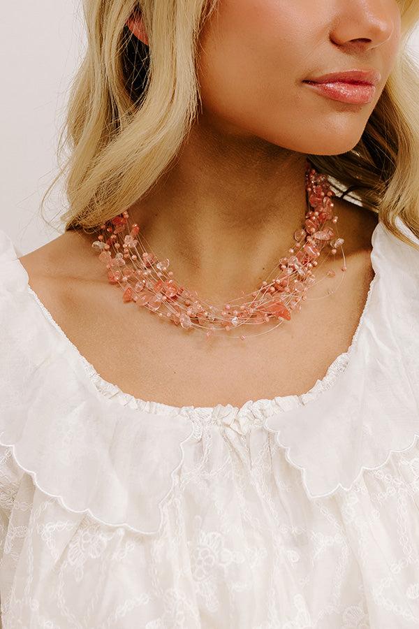 impressions Simply Sweet Layered Necklace in Blush