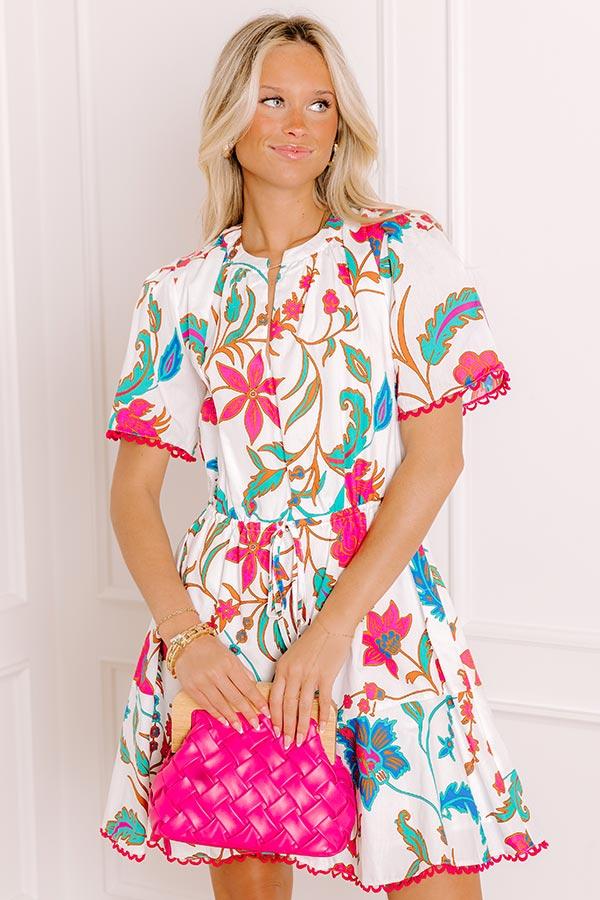 impressions Sip in Style Floral Mini Dress