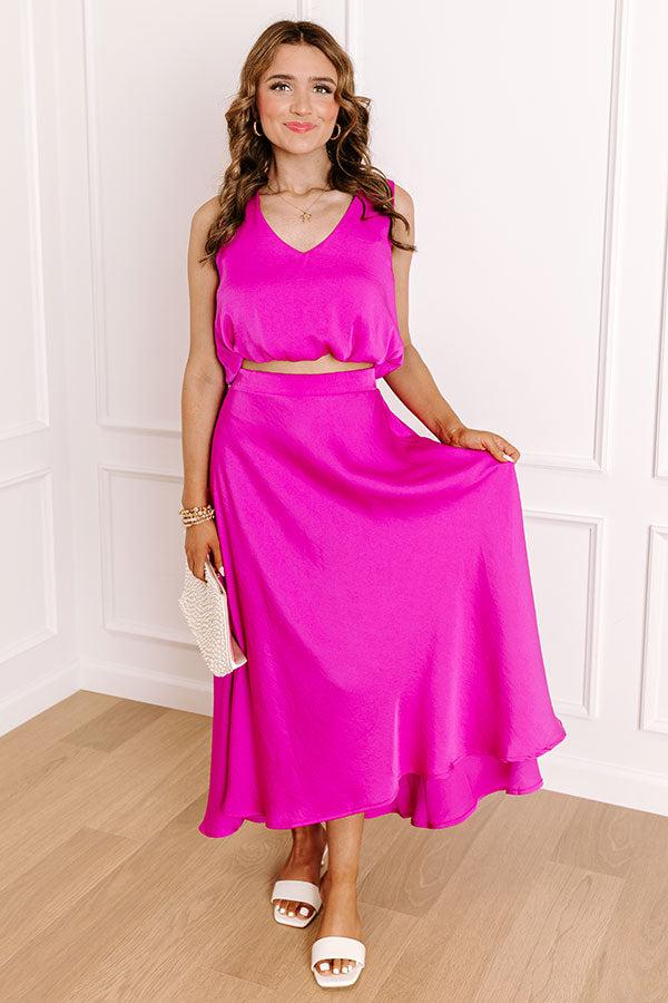 impressions Skyline Chic High Waist Midi Skirt