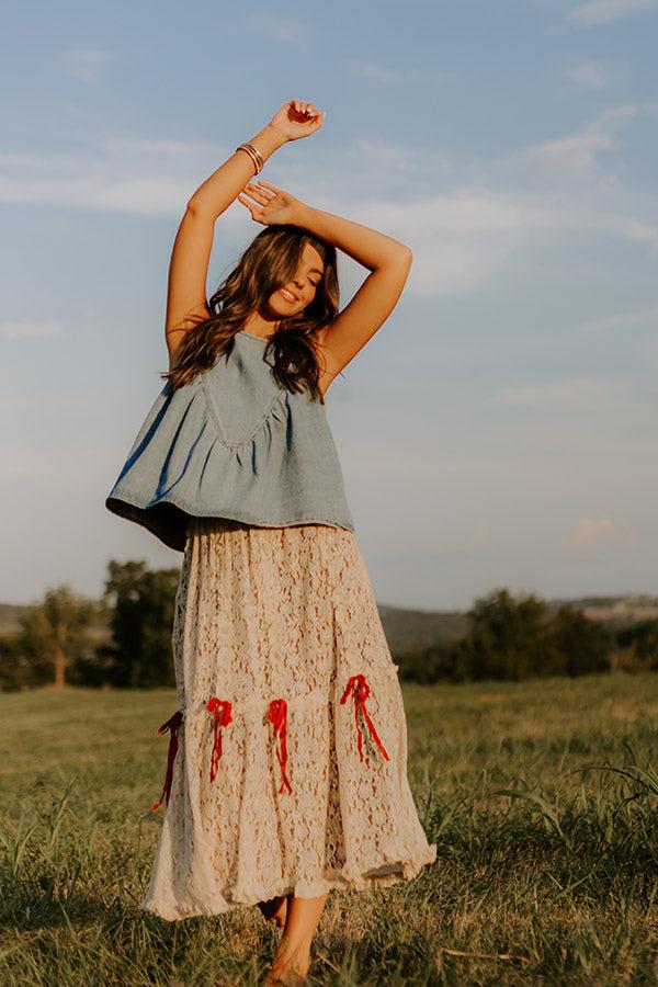 impressions SoCal Sweetness Denim Top