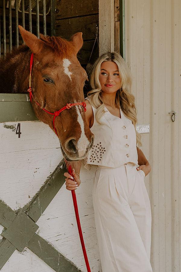 impressions Soho Lifestyle Eyelet Vest Top