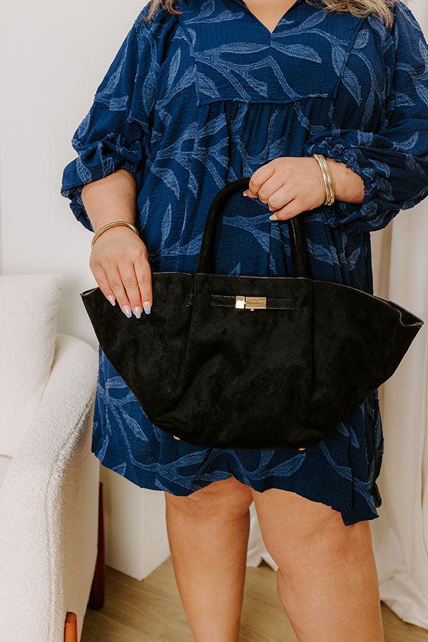 Impressions Soho Stroll Faux Suede Tote In Black