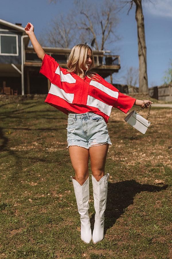 Impressions Sparks Fly Oversized Crop Tee