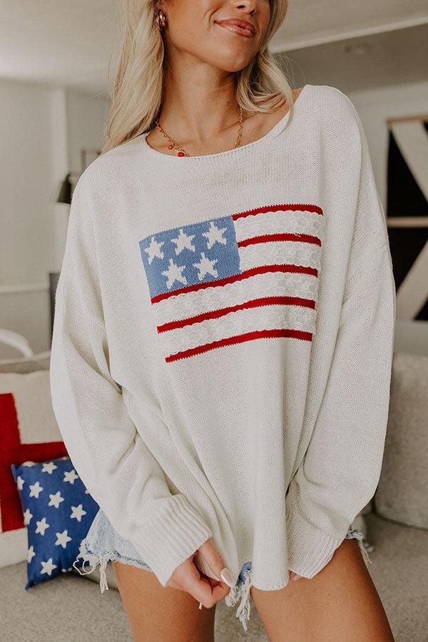 Impressions Star-Spangled Evening Knit Sweater
