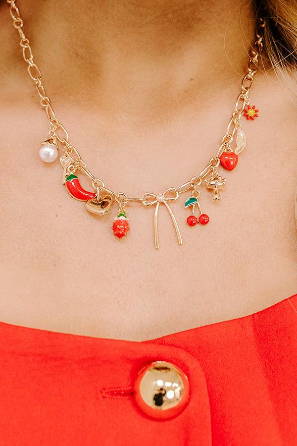 impressions Strawberry Kisses Charm Necklace