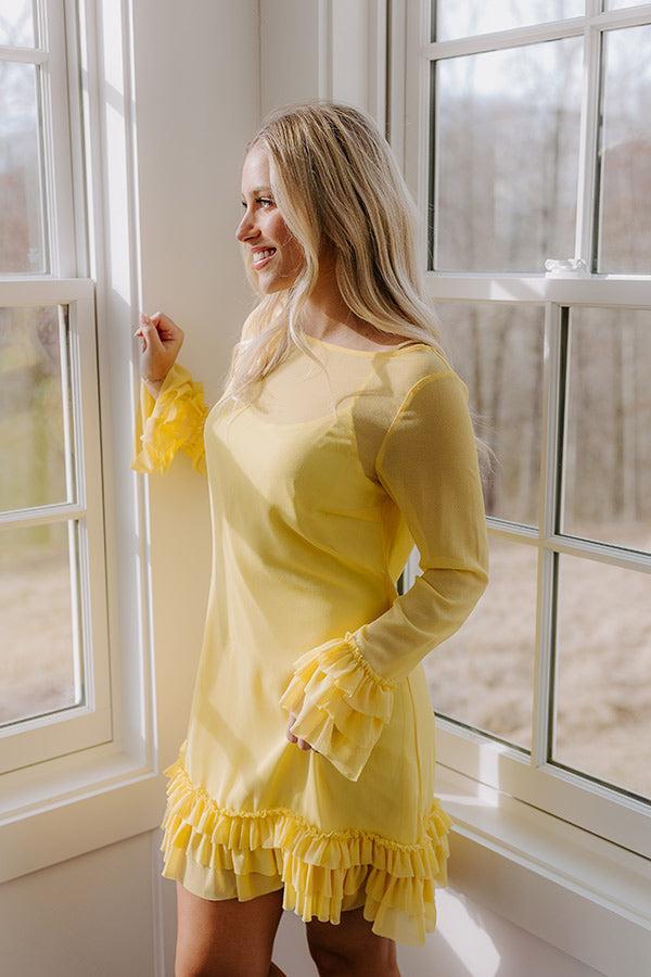 impressions Sunny Views Chiffon Mini Dress