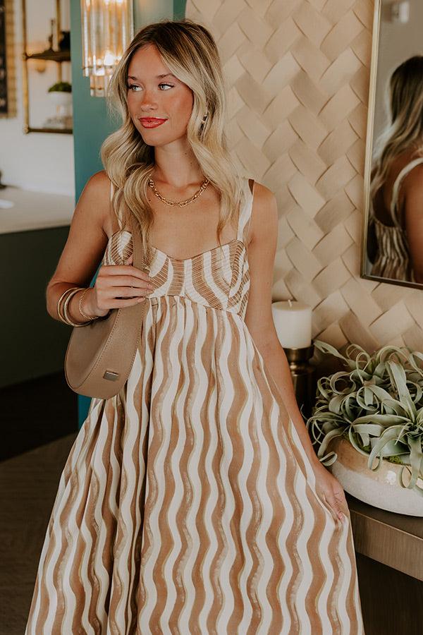 Impressions Sway To The Music Satin Midi Dress