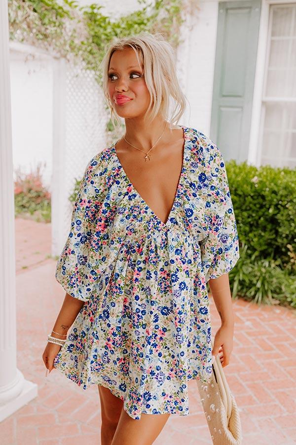 impressions Sweet Blooms Babydoll Mini Dress
