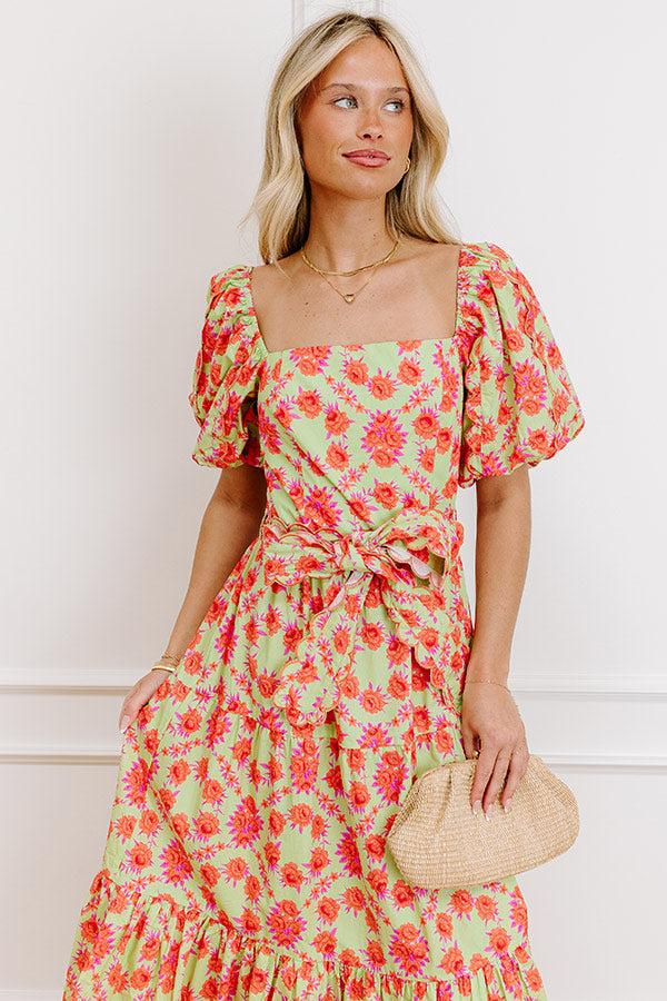Impressions Sweet Skies Floral Midi Dress