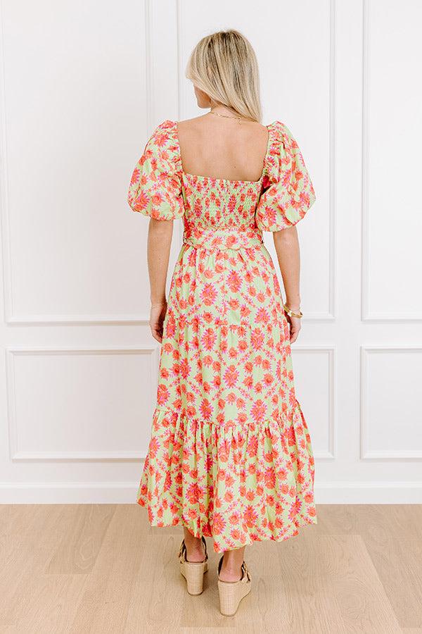 Impressions Sweet Skies Floral Midi Dress