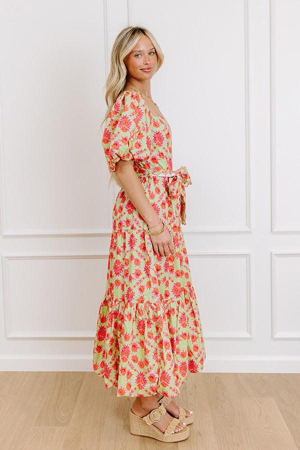 Impressions Sweet Skies Floral Midi Dress