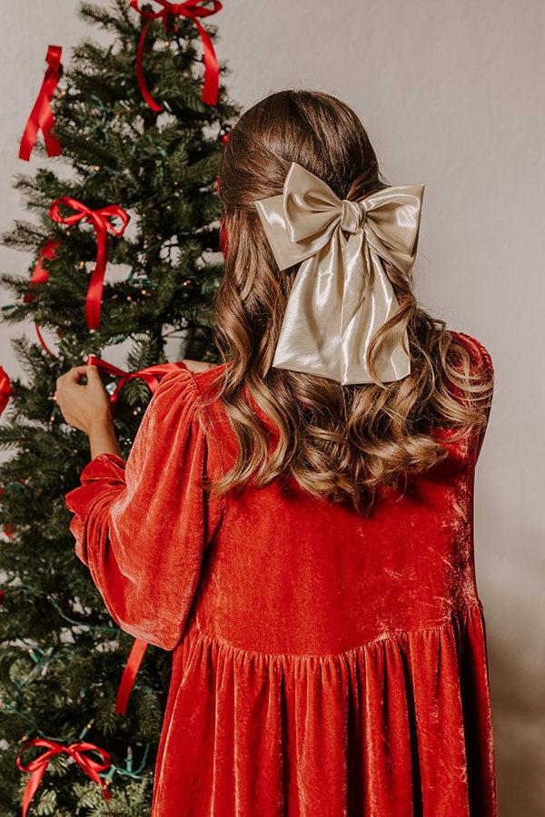 impressions Sweet Smile Satin Bow Hair Clip