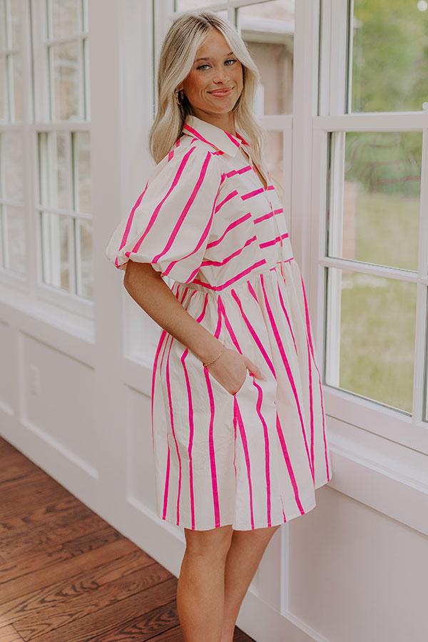 Impressions Sweet Stripes Babydoll Mini Dress