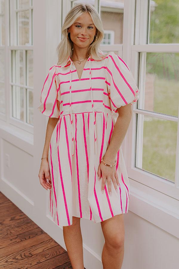 impressions Sweet Stripes Babydoll Mini Dress
