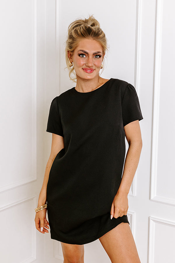 Impressions Sweetly Simple Mini Dress In Black