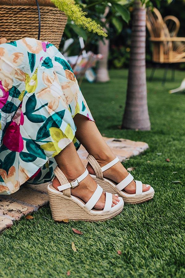 Impressions The Alana Faux Leather Wedge In White