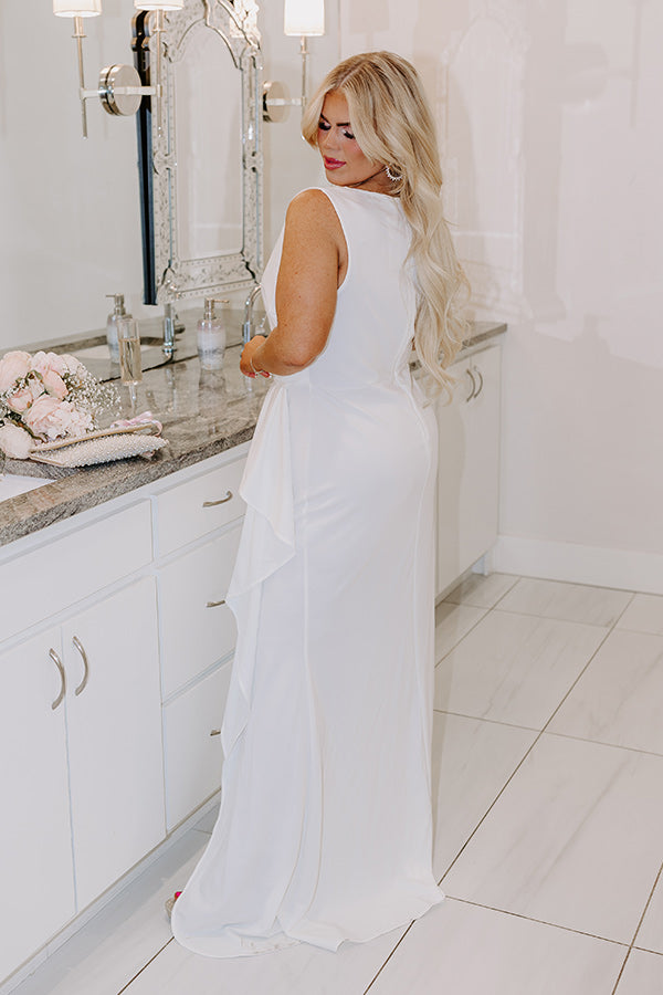 Impressions The Allie Ruffle Maxi Dress Curves