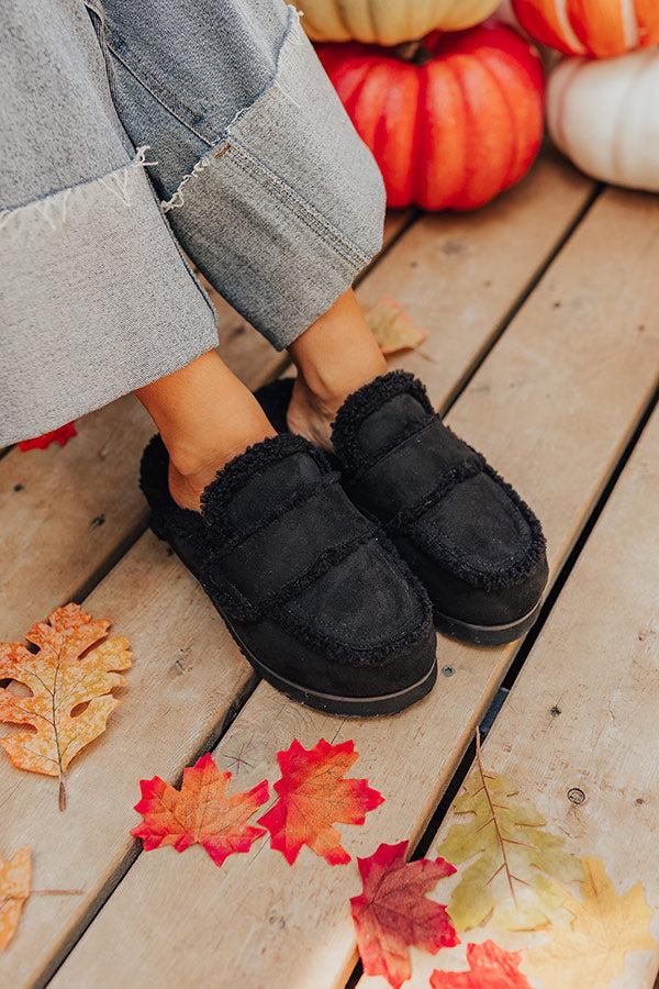 Impressions The Anna Faux Suede Slipper In Black