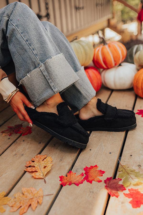 impressions The Anna Faux Suede Slipper in Black