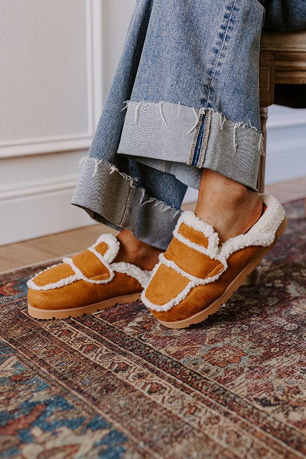 Impressions The Anna Faux Suede Slipper In Camel