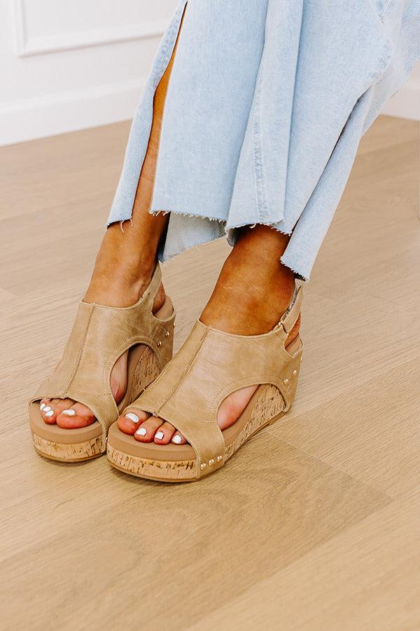 Impressions The Blair Faux Leather Wedge In Tan