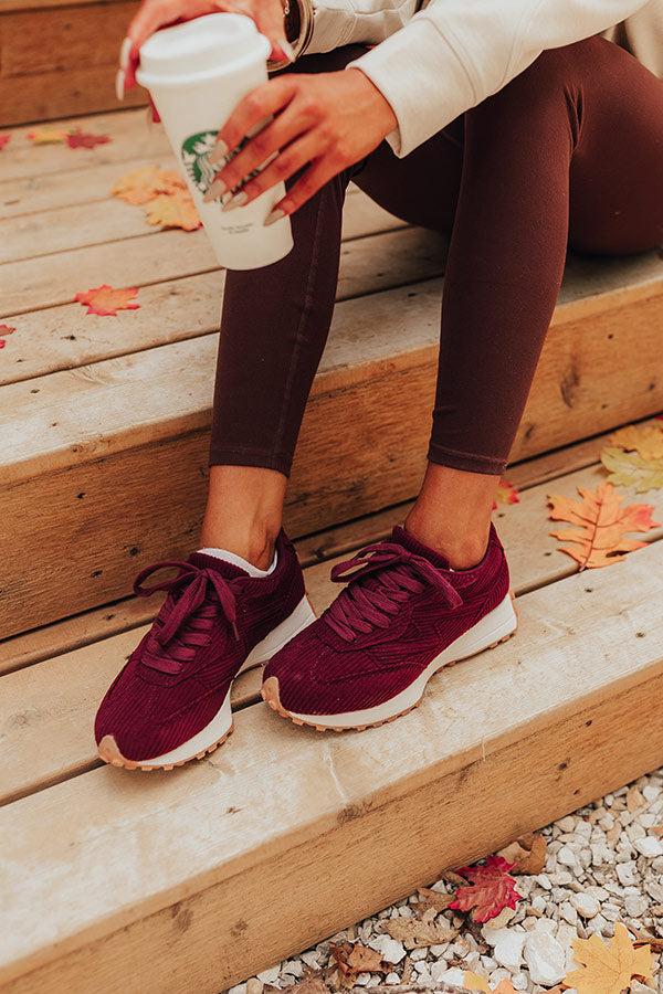 impressions The Blake Corduroy Sneaker in Merlot