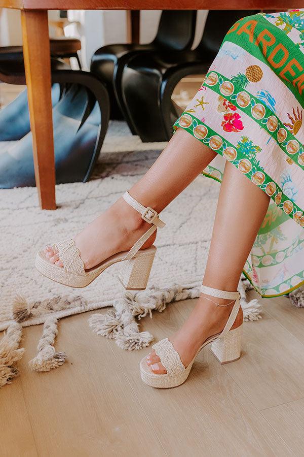 impressions The Camila Raffia Woven Heel