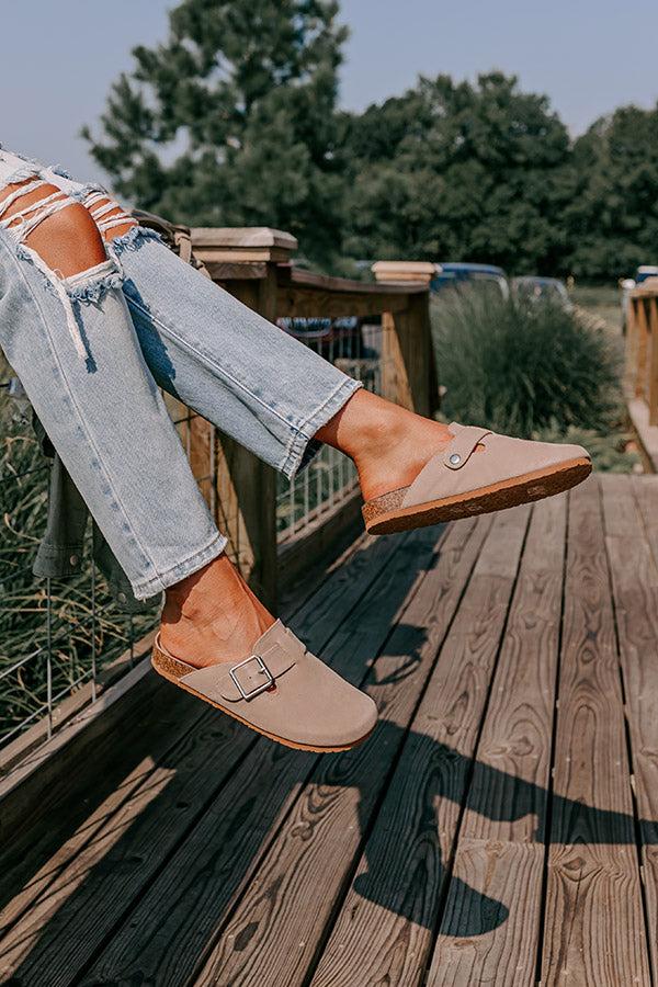 Impressions The Carolina Nubuck Clog In Warm Taupe