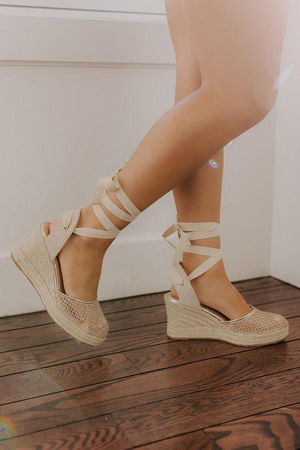 Impressions The Daniela Lace Up Wedge