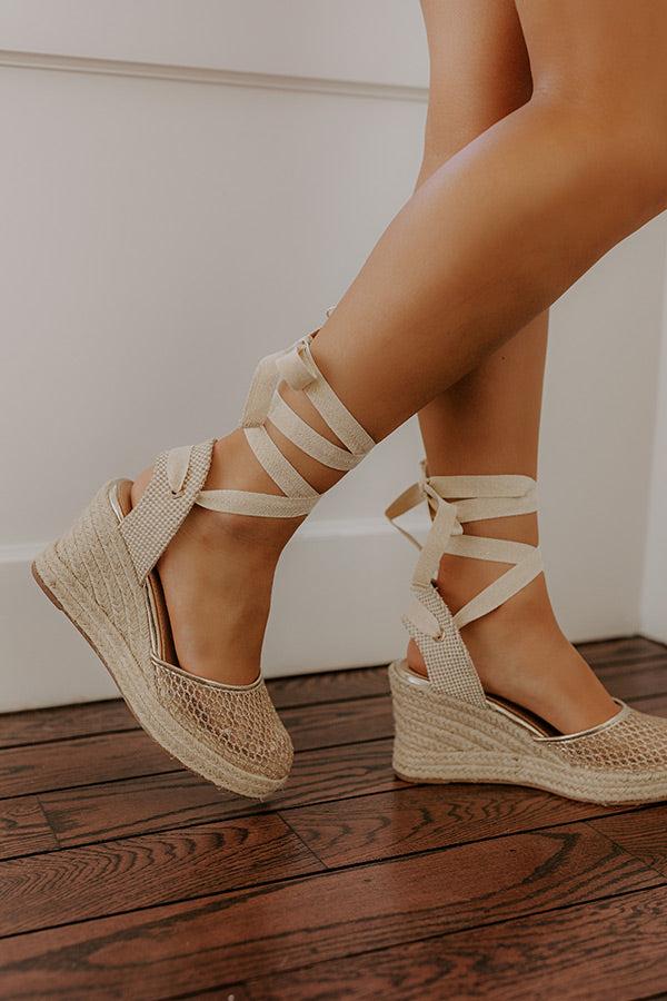 Impressions The Daniela Lace Up Wedge