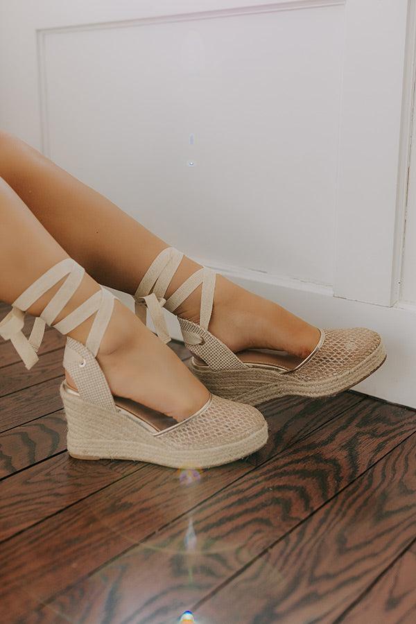 impressions The Daniela Lace Up Wedge