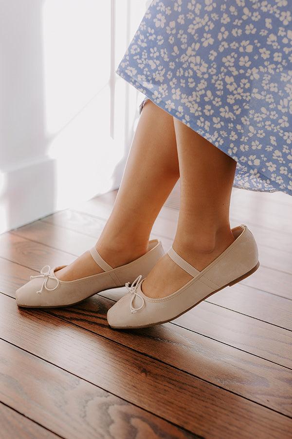 Impressions The Emily Velveteen Flat In Oatmeal
