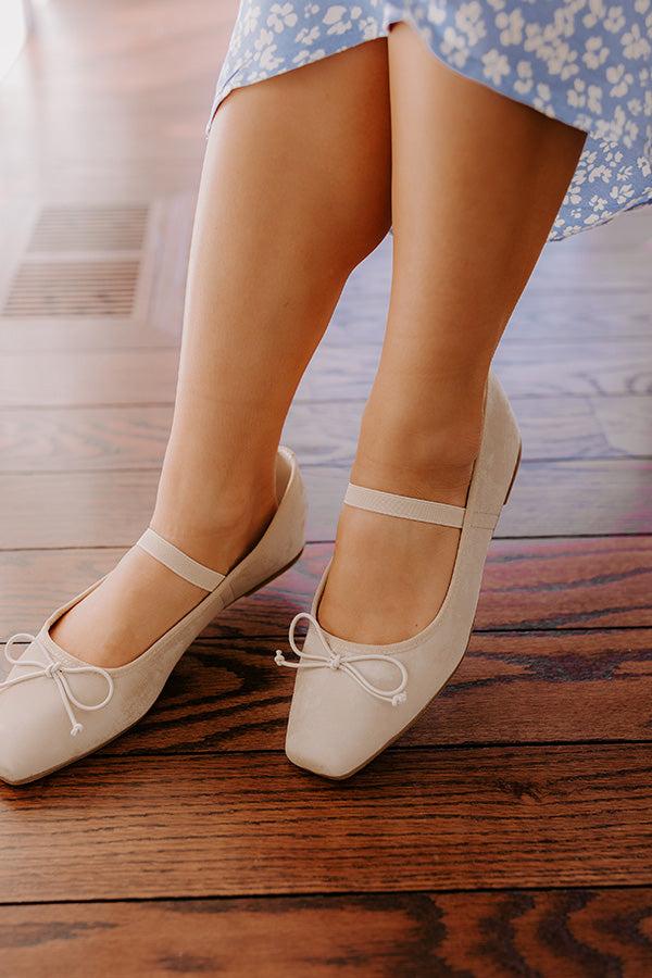 Impressions The Emily Velveteen Flat In Oatmeal