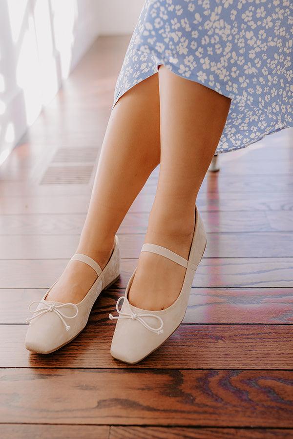 impressions The Emily Velveteen Flat in Oatmeal