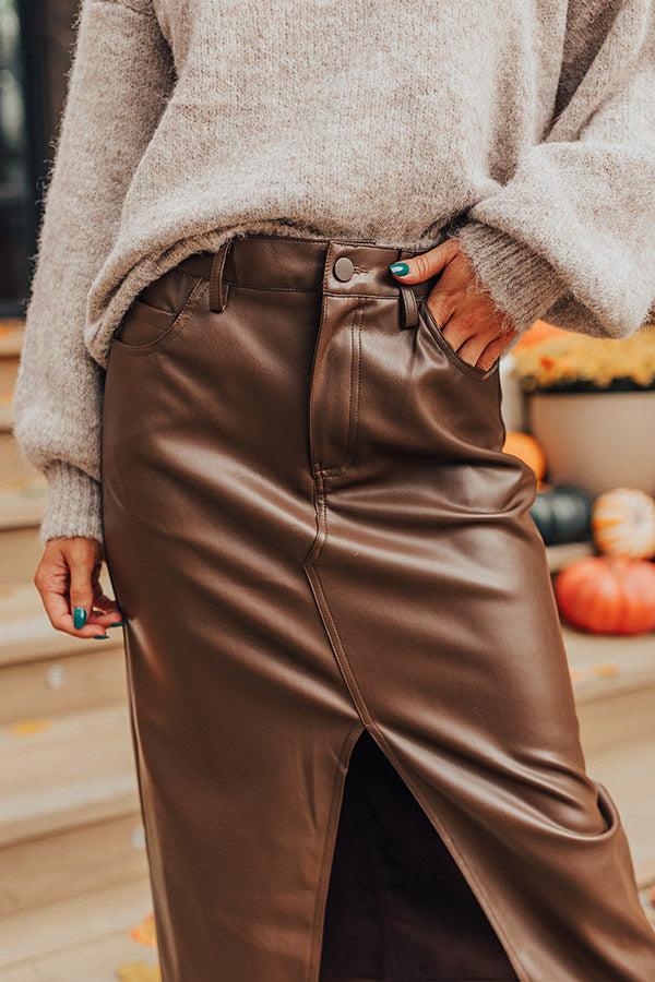 Impressions The Eras High Waist Faux Leather Skirt