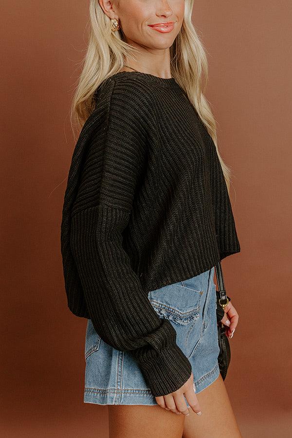 Impressions The First Chill Knit Sweater In Black