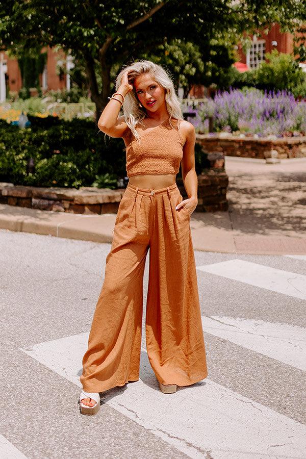 Impressions The Freeda Smocked Crop Top