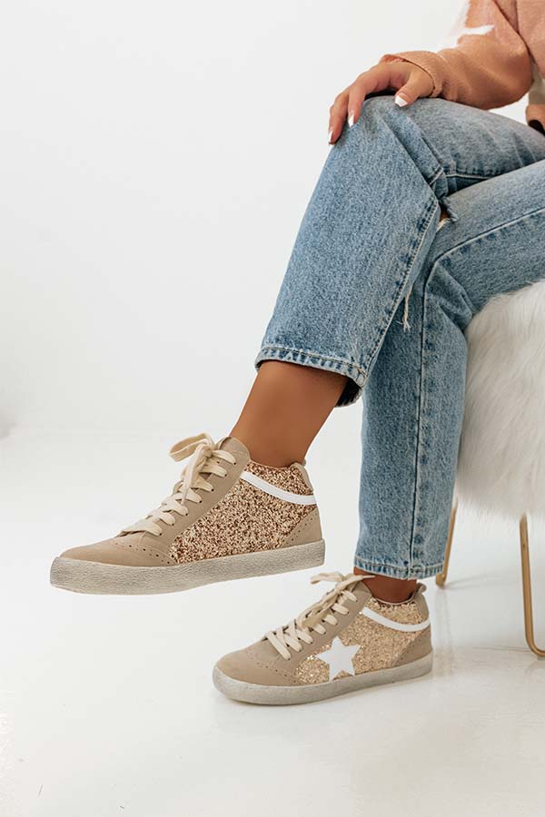 impressions The Mia Vintage Sneaker In Rose Gold
