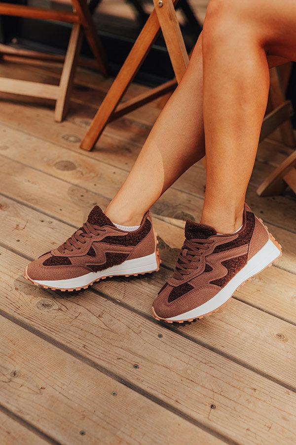 impressions The Norah Sherpa Sneaker in Chestnut