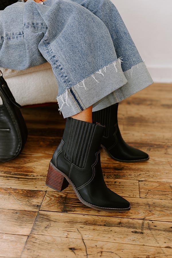 Impressions The Oaklynn Faux Leather Boot In Black