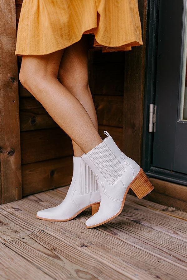Impressions The Oaklynn Faux Leather Boot In Ivory