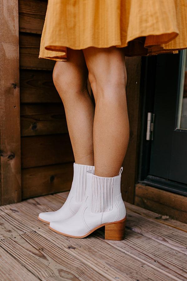 Impressions The Oaklynn Faux Leather Boot In Ivory